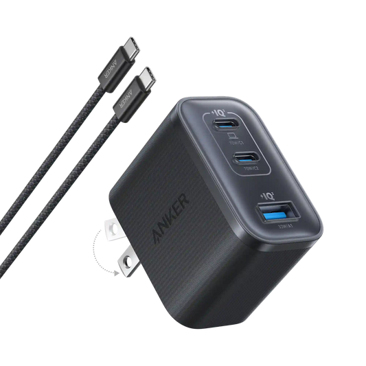 Anker Nano Charger (70W, 3 Ports) and Anker Nano Power Bank (10K, 45W, Built-In Retractable USB-C Cable)