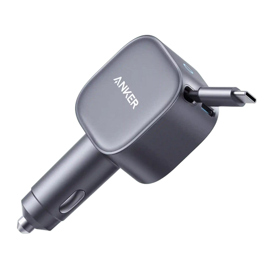 Anker Nano 75W Car Charger and Anker Prime USB-C to USB-C Cable (240W, Upcycled-Braided)