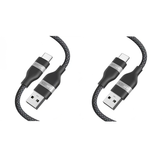 Anker USB-A to USB-C Cable (6 ft, Upcycled-Braided) 2-Pack