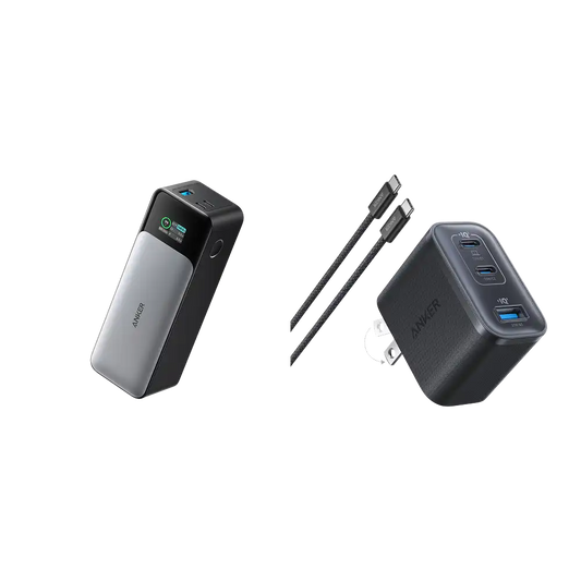 Anker 737 Power Bank (PowerCore 24K) and Anker Nano Charger (70W, 3 Ports)
