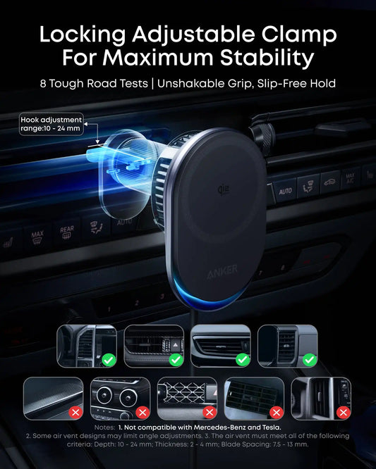 Anker Prime Wireless Car Charger (MagGo, AirCool, Pad)