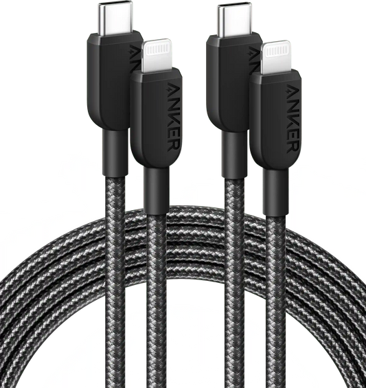 Anker 310 USB-C to Lightning Cable (6 ft, 2-Pack)
