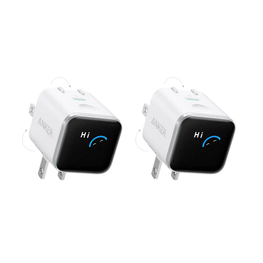 Anker Nano Charger (45W, Smart Display, 180° Foldable, 2-Pack)