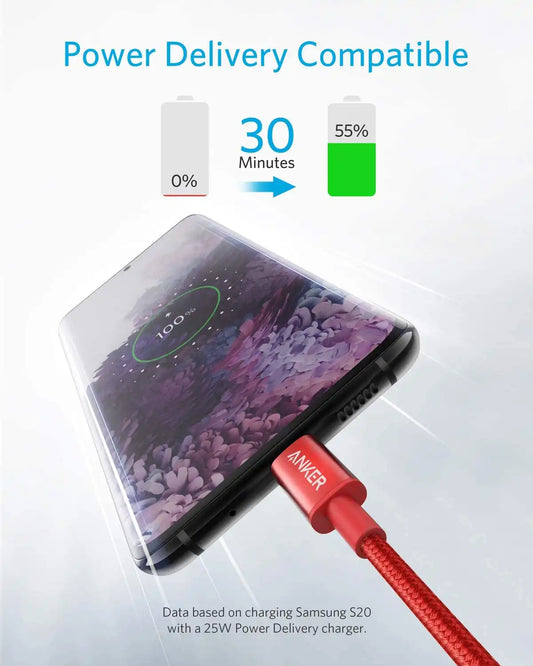 4-Pack New Nylon USB C to USB C Cable (3.3 ft 60W)